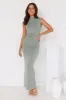 Sleek And Simple Maxi Dress Sage sold by Hello Molly