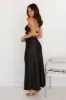 Winery Wedding Satin Maxi Dress Black sold by Hello Molly