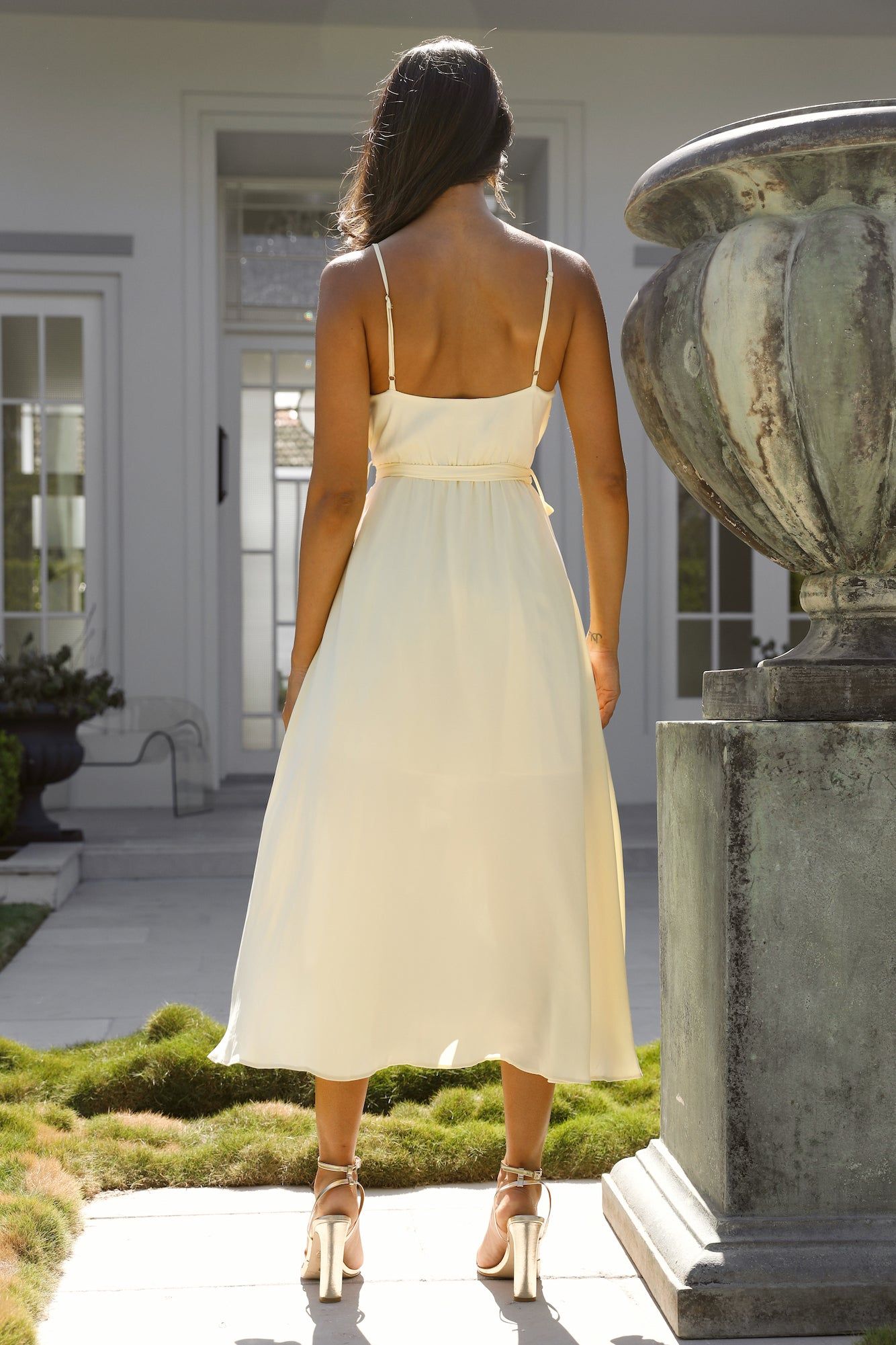 Fuel To My Fire Midi Dress Light Yellow sold by Hello Molly product image thumbnail 5