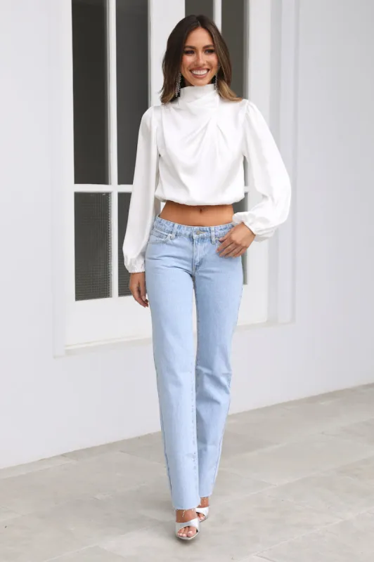 Ready To Work Top White sold by Hello Molly