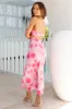 Girls Trip Satin Maxi Dress Pink sold by Hello Molly