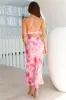 Girls Trip Satin Maxi Dress Pink sold by Hello Molly