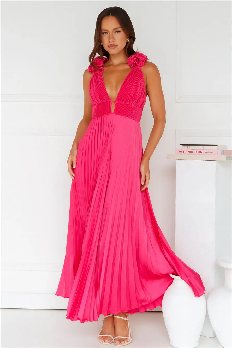 Something Special Satin Midi Dress Pink sold by Hello Molly product image thumbnail 3
