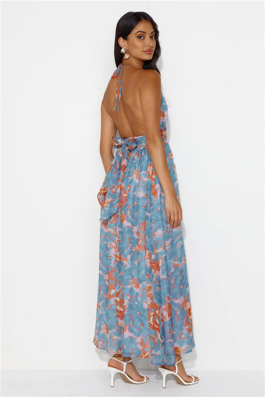 Rules To Follow Halter Maxi Dress Blue sold by Hello Molly product image thumbnail 3