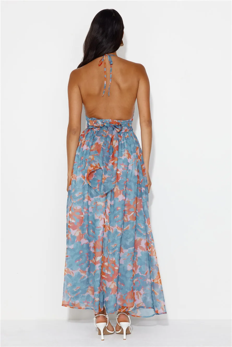 Rules To Follow Halter Maxi Dress Blue sold by Hello Molly product image thumbnail 4