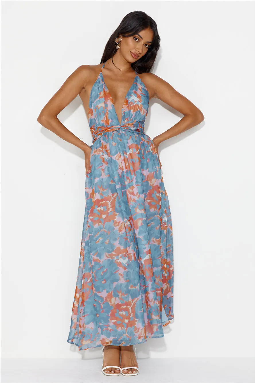 Rules To Follow Halter Maxi Dress Blue sold by Hello Molly product image thumbnail 2