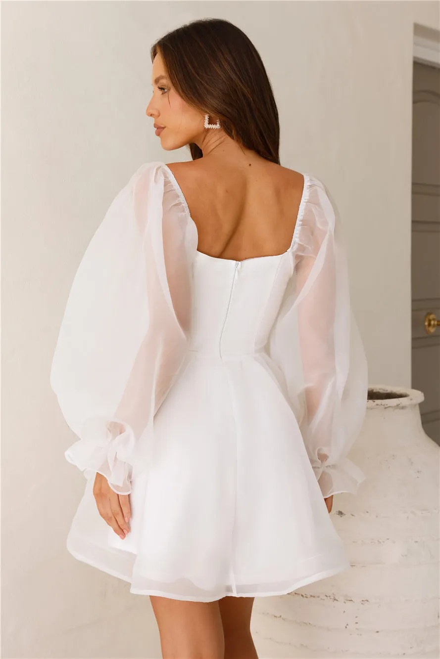 Story Book Long Sleeve Mini Dress White sold by Hello Molly product image thumbnail 5