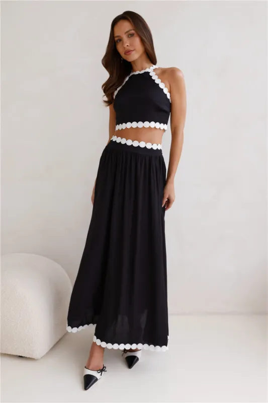 Linked Together Maxi Skirt Black sold by Hello Molly
