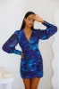 RUNAWAY Litsa Dress Blue Floral sold by Hello Molly