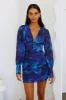RUNAWAY Litsa Dress Blue Floral sold by Hello Molly