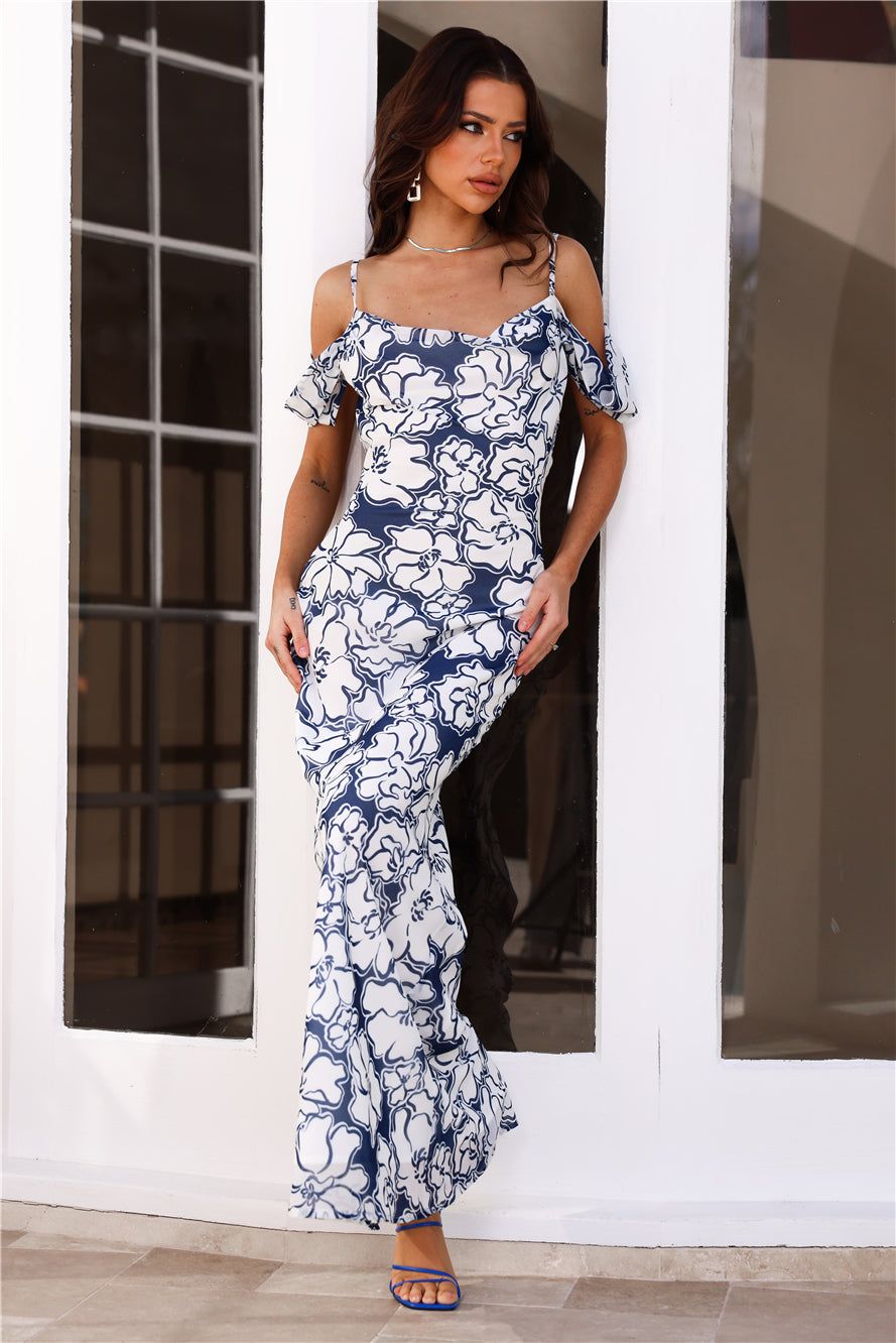 RUNAWAY Kelani Maxi Dress Navy Floral sold by Hello Molly product image thumbnail 4