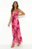 Refined Satin Maxi Dress Pink sold by Hello Molly