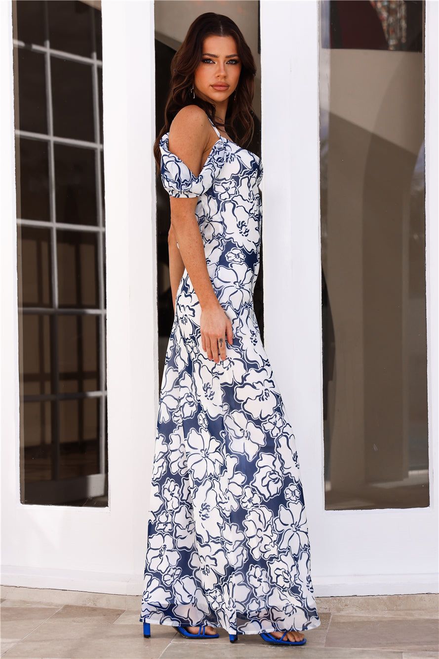 RUNAWAY Kelani Maxi Dress Navy Floral sold by Hello Molly product image thumbnail 2