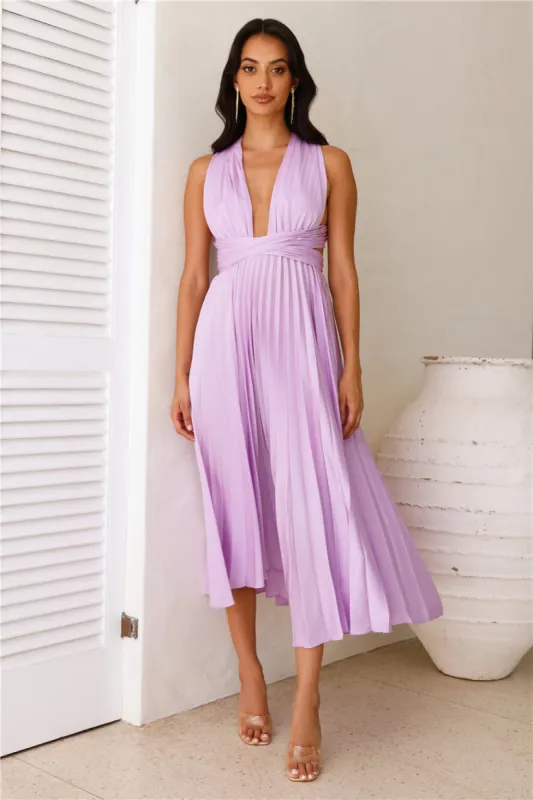 Prime Asset Midi Dress Lilac sold by Hello Molly