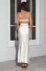 Stylist Things Satin Maxi Dress Champagne sold by Hello Molly