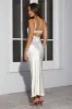 Stylist Things Satin Maxi Dress Champagne sold by Hello Molly