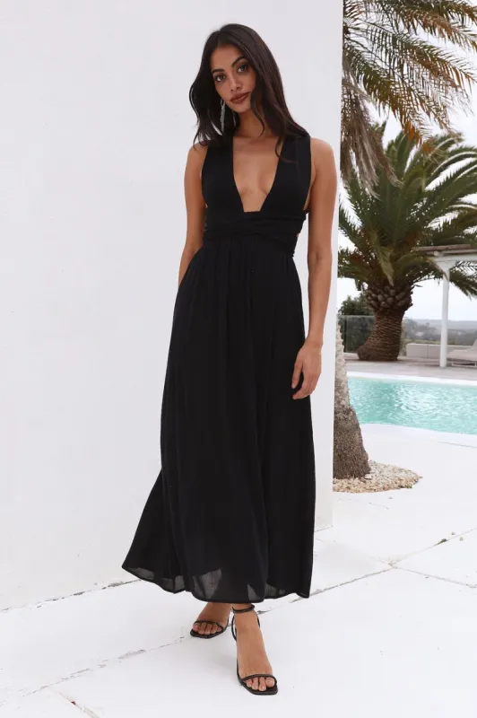 Free Me Maxi Dress Black sold by Hello Molly