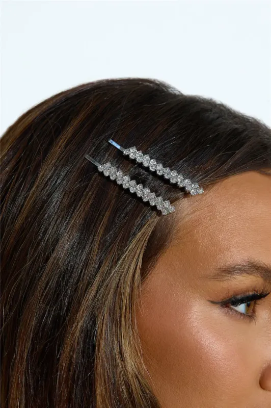 Glitz Hair Pin Silver sold by Hello Molly