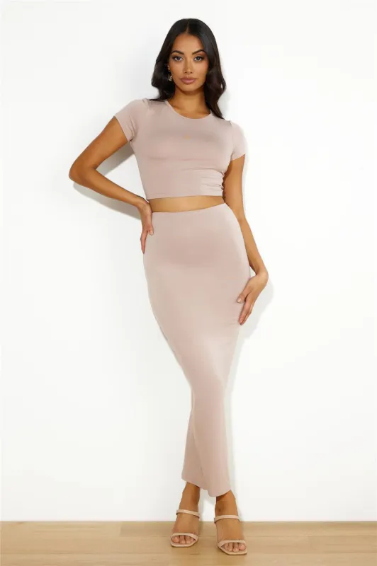 Wear Together Maxi Skirt Nude sold by Hello Molly