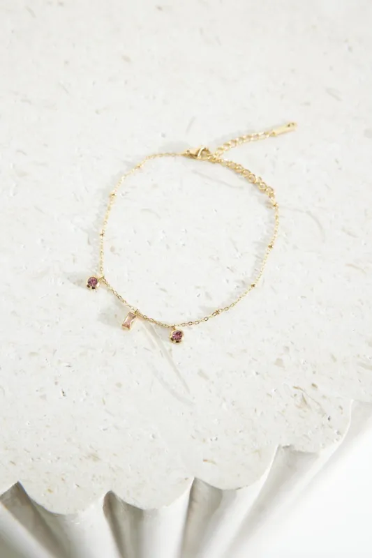 18k Gold Plated Gems For You Bracelet Gold sold by Hello Molly