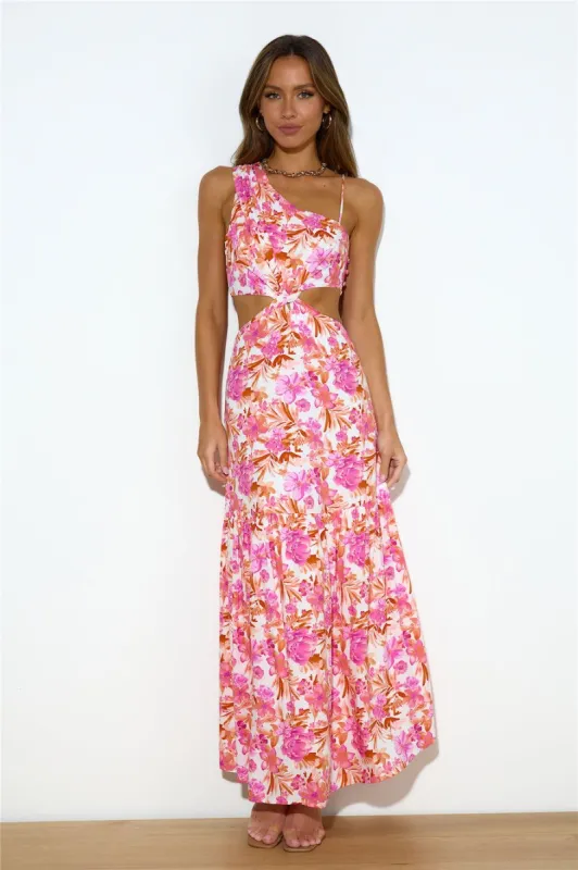 Lover Of Print Maxi Dress Pink sold by Hello Molly