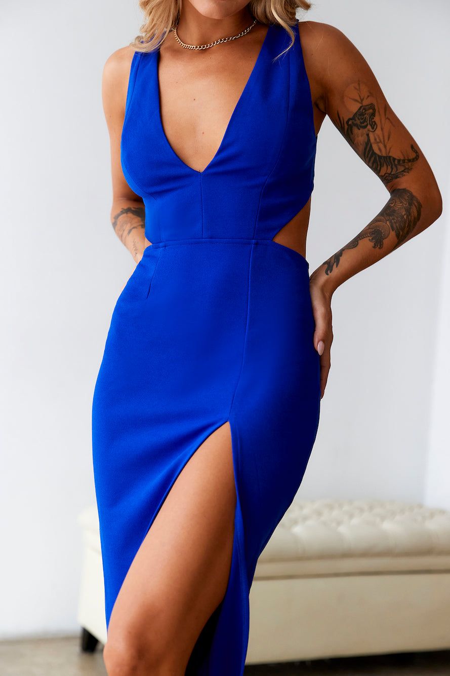 HELLO MOLLY Polaroid Shake Midi Dress Cobalt Blue sold by Hello Molly product image thumbnail 3