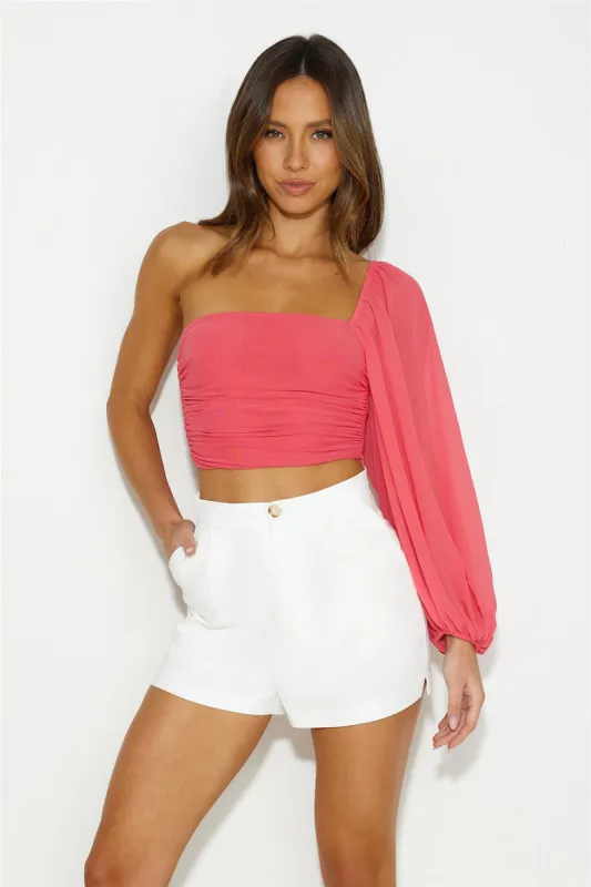 HELLO MOLLY Only Good Times Crop Salmon sold by Hello Molly