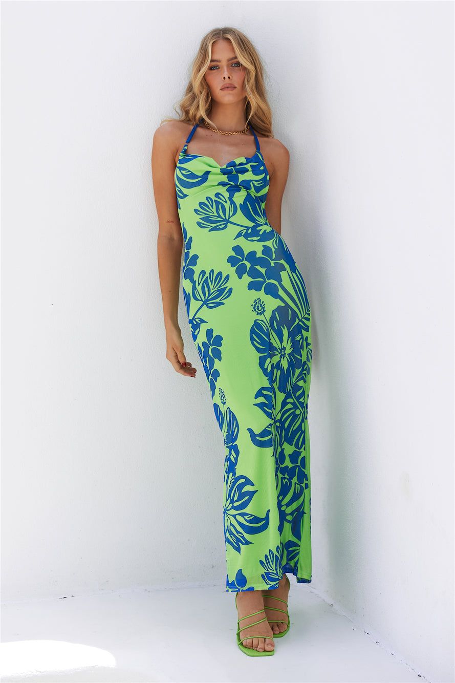 By The Pool Maxi Dress Blue sold by Hello Molly