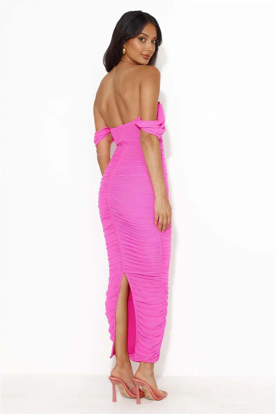 It's Pretty Mesh Maxi Dress Hot Pink sold by Hello Molly product image thumbnail 4
