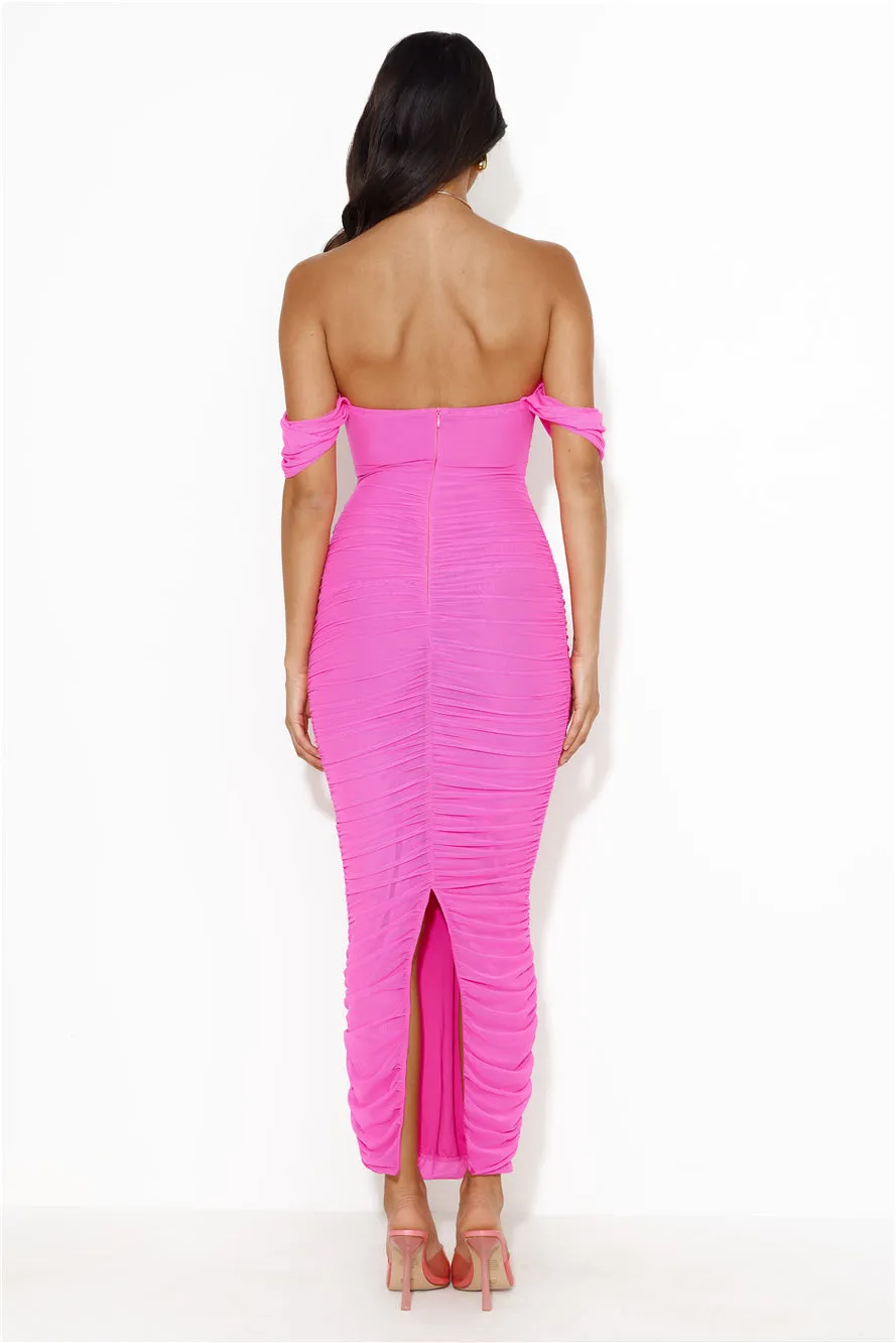 It's Pretty Mesh Maxi Dress Hot Pink sold by Hello Molly product image thumbnail 5