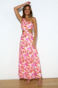 Lover Of Print Maxi Dress Pink sold by Hello Molly