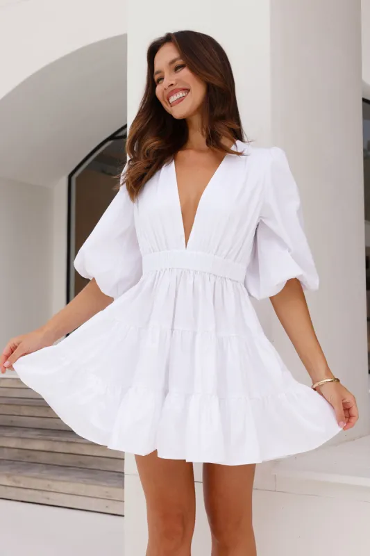 HELLO MOLLY Sweetest Treat Mini Dress White sold by Hello Molly