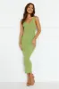 Rotation Ribbed Midi Dress Green sold by Hello Molly
