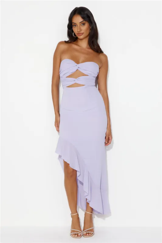 Supermodel Moment Strapless Midi Dress Purple sold by Hello Molly