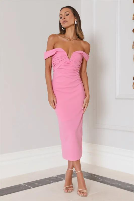 Bring The Style Midi Dress Pink sold by Hello Molly