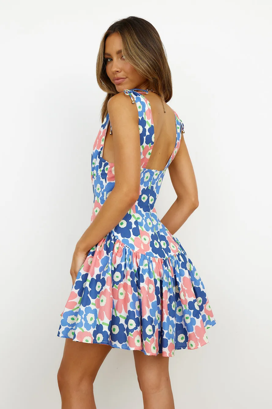 Friendly Vibe Mini Dress Blue sold by Hello Molly product image thumbnail 5