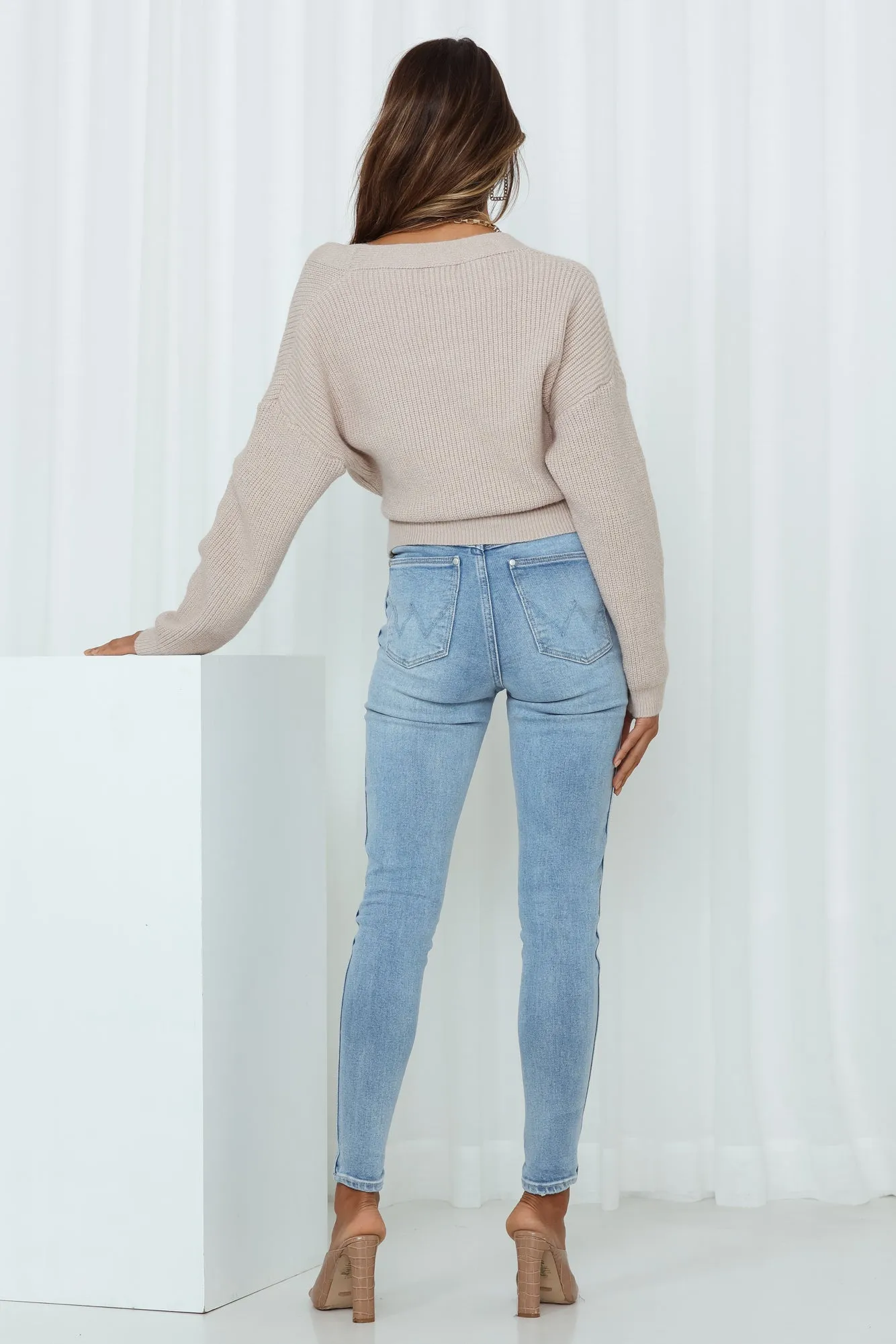 Further From Here Knit Top Beige sold by Hello Molly product image thumbnail 4