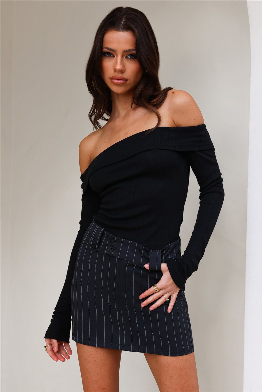 Top Of All Long Sleeve Crop Top Black sold by Hello Molly