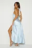 Light Minds Satin Midi Dress Light Blue sold by Hello Molly