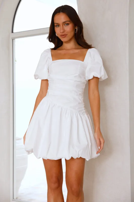 Monte Carlo Bubble Mini Dress White sold by Hello Molly