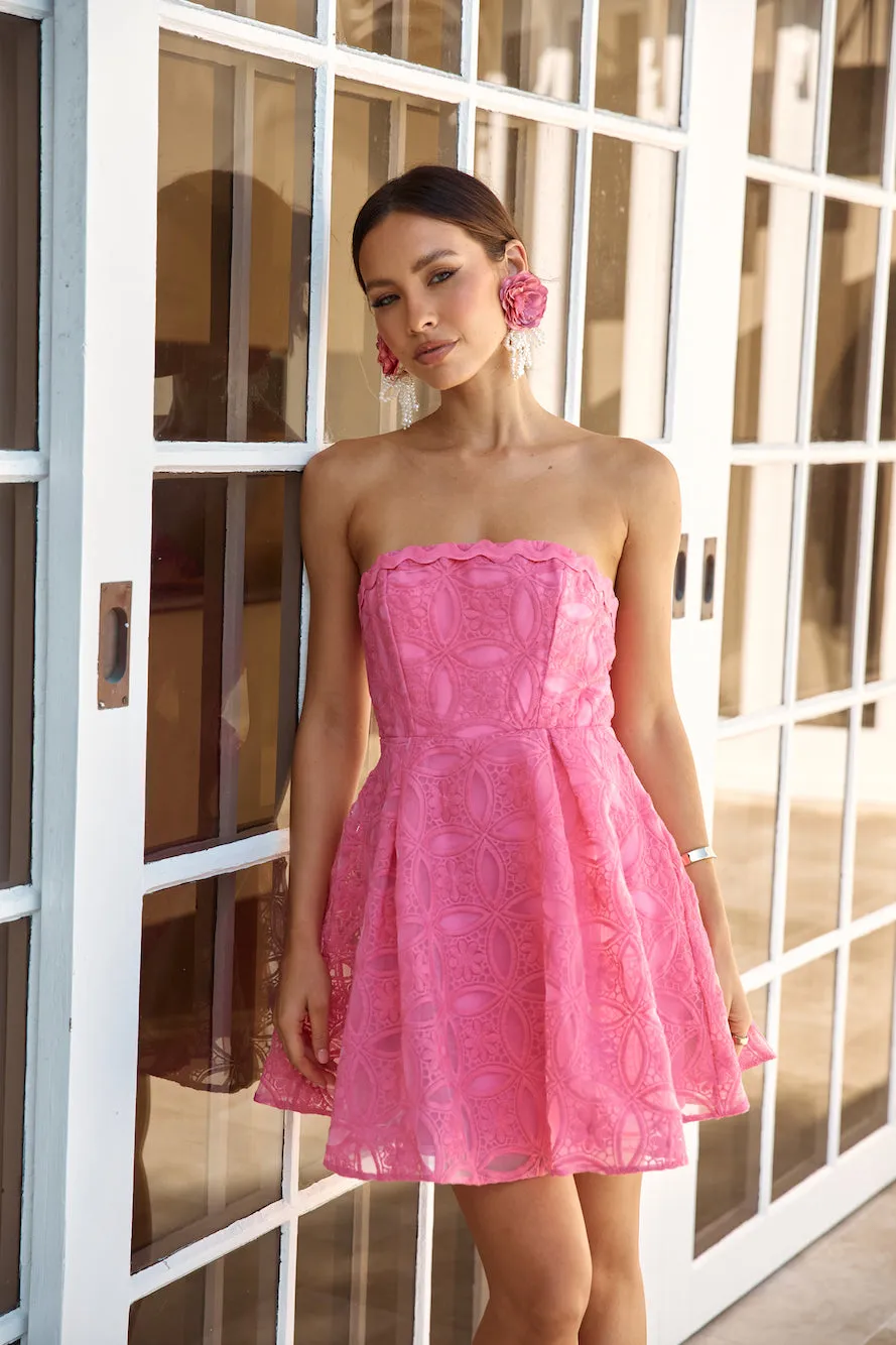 The Sisterhood Strapless Mini Dress Hot Pink sold by Hello Molly product image thumbnail 2