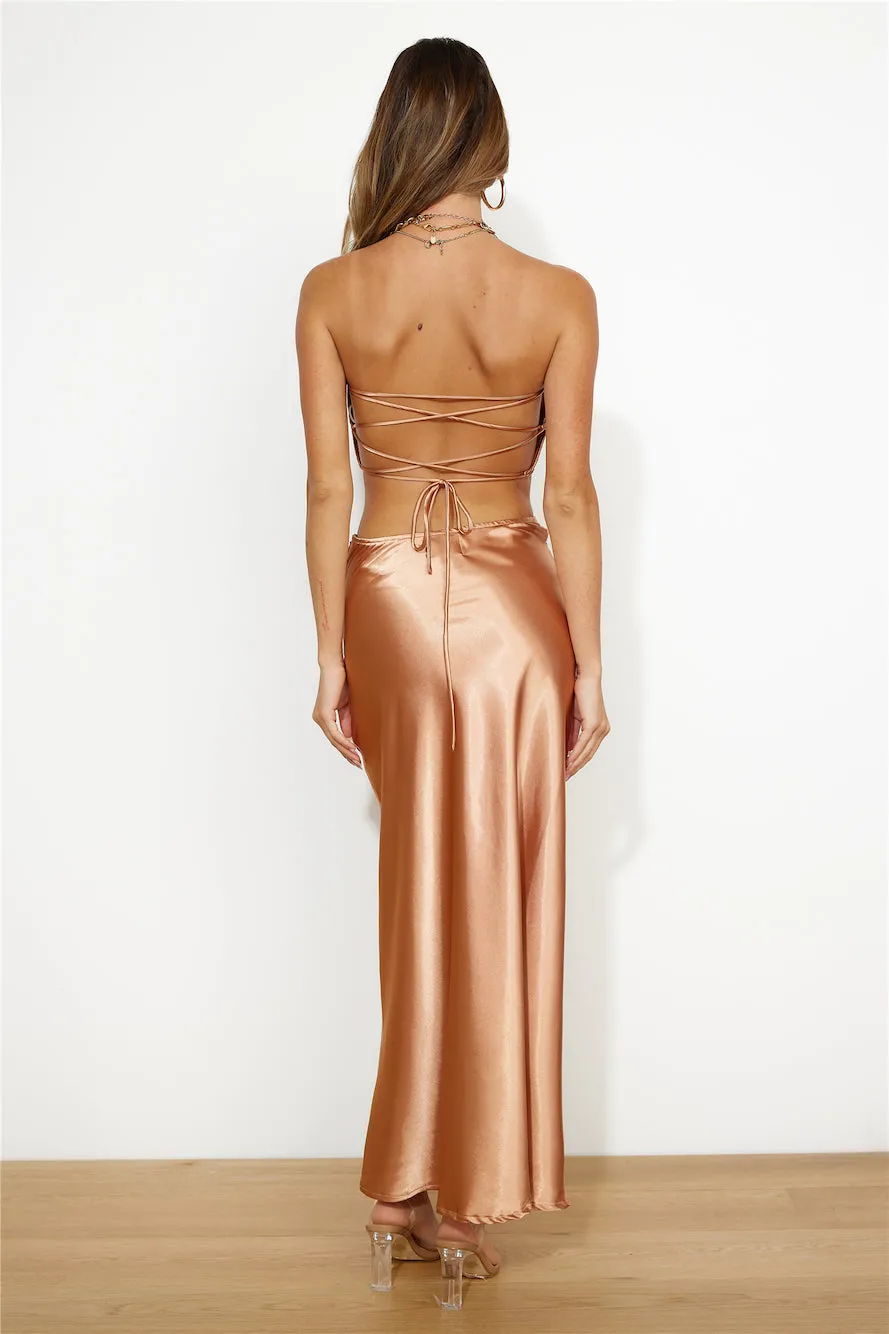Keep Living Large Maxi Skirt Bronze sold by Hello Molly product image thumbnail 3