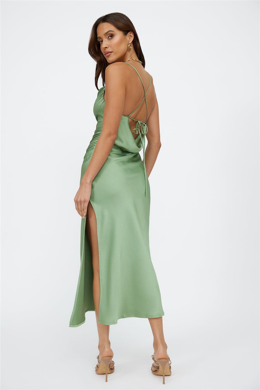 Streets of Paris Maxi Dress Green sold by Hello Molly product image thumbnail 4