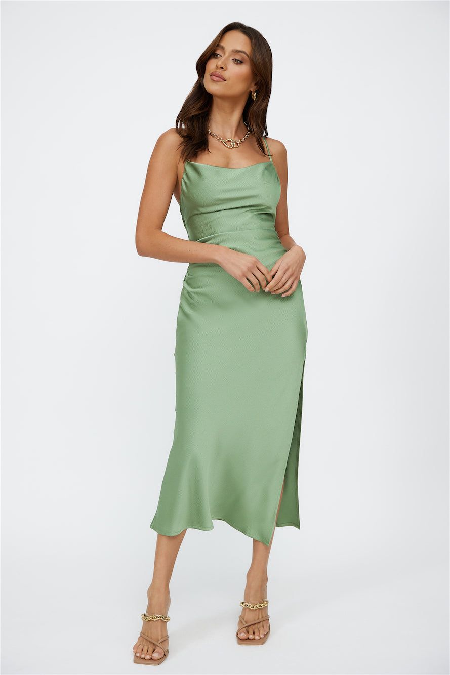 Streets of Paris Maxi Dress Green sold by Hello Molly product image thumbnail 3