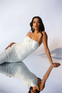 Style Sleek Lace Midi Dress White sold by Hello Molly