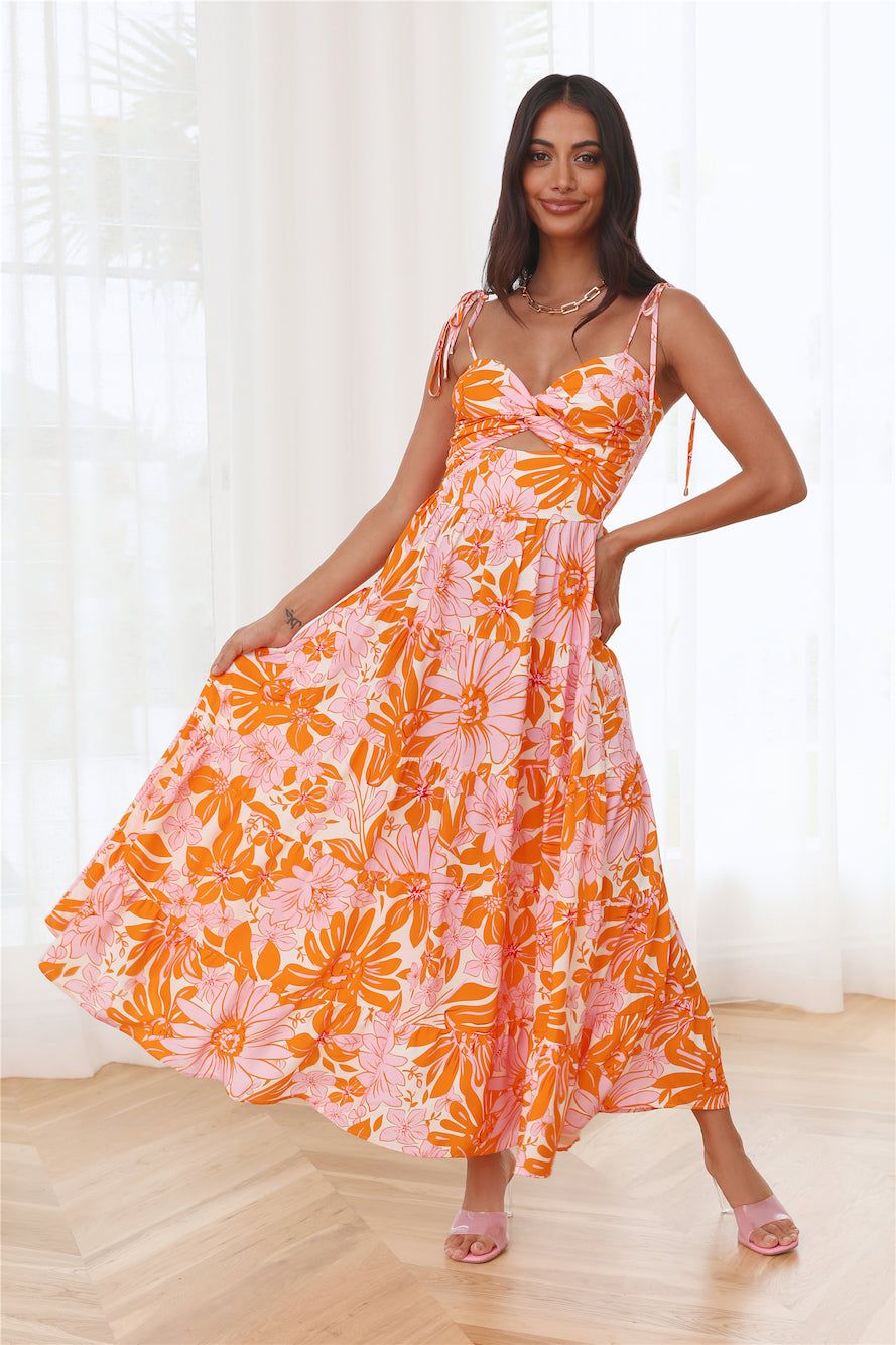 Summer Activity Maxi Dress Orange sold by Hello Molly product image thumbnail 2
