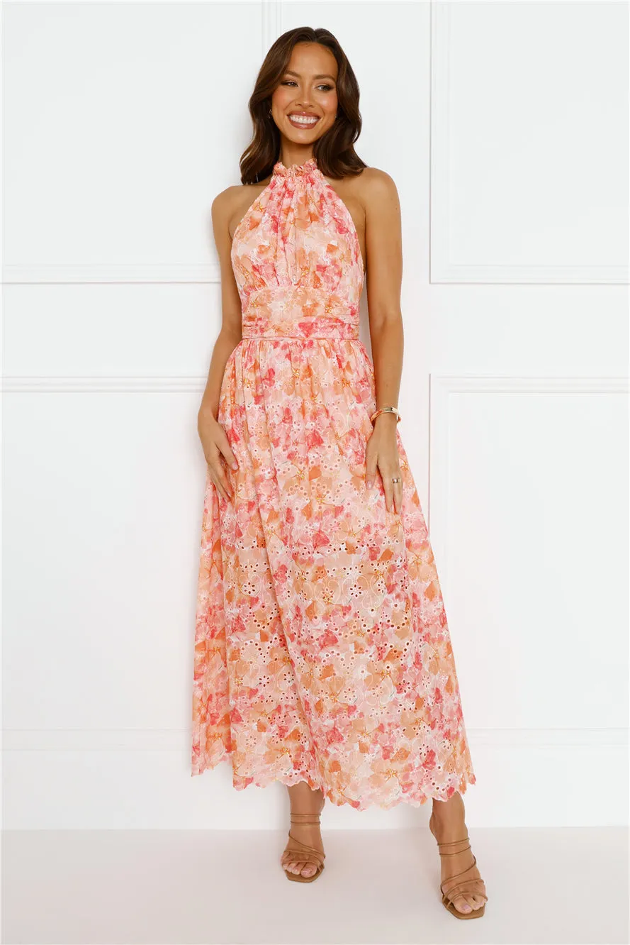 Sun Setting Halter Maxi Dress Orange sold by Hello Molly product image thumbnail 5