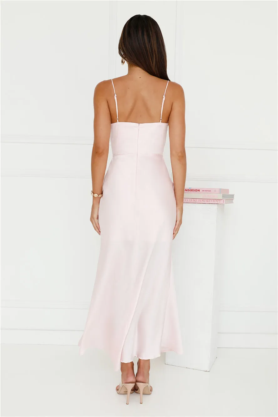 Daisy Friendship Satin Maxi Dress Pink sold by Hello Molly product image thumbnail 4