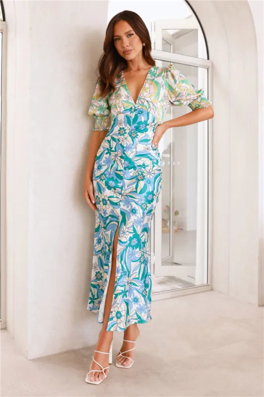 Uniquely Lovely Midi Dress Blue sold by Hello Molly