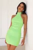 HELLO MOLLY Enchanted Parties Sequin Mini Dress Lime sold by Hello Molly